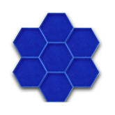 Hexagonal Flat Cobalt Blue Ceramic (15x17 cm)